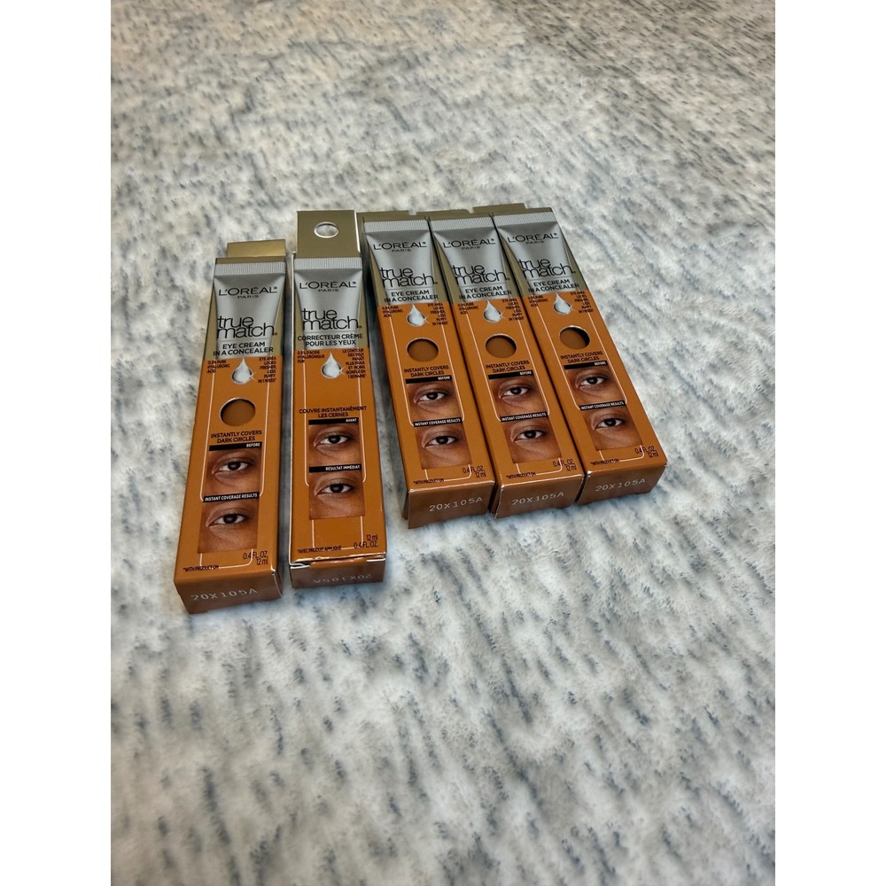 Loreal‎ True Match Eye Cream in a Concealer W7-8 Dark Fonce 5 Pack New